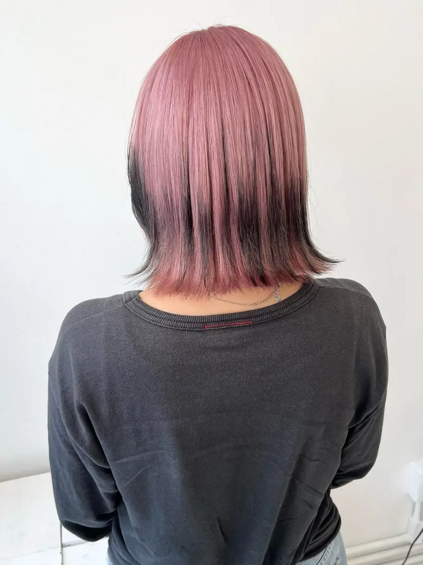 ショート カラー ブリーチ ケアブリーチ デザインカラー ダブルカラー ピンクカラー ヘアカラー トリートメント HARU//原宿🤍 リピート率NO.1のヘアスタイル