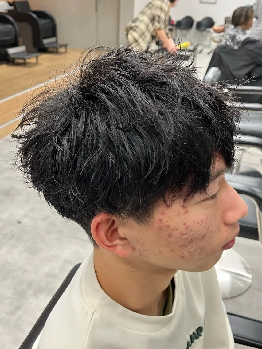 ショート パーマ メンズ マッシュ メンズパーマ カット パーマ 新潟メンズパーマ 新潟駅/小田拓実のヘアスタイル