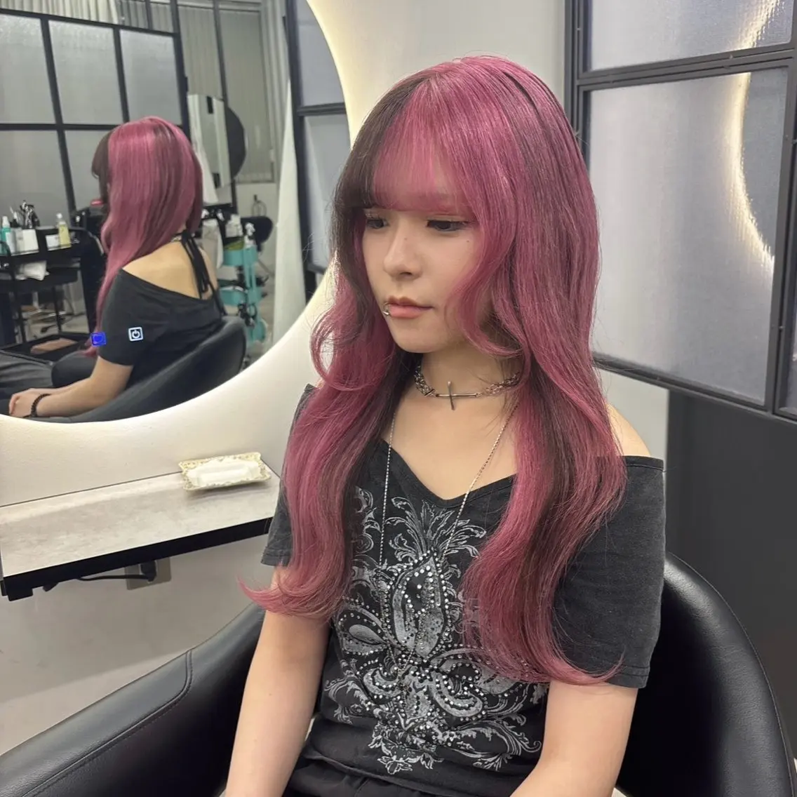 ロング カラー ヘアカラー Ren. 🦋デザインカラーのヘアスタイル