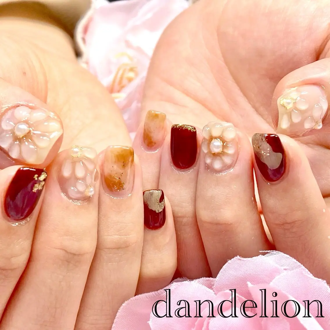 ネイル ハンドネイル ハンドケア dandelion ダンデライオンのネイルデザイン