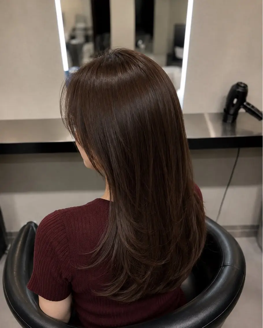 ミディアム カラー ブラウンカラー トリートメント 🌈ウルトワ水素 髪質改善naru🌈のヘアスタイル