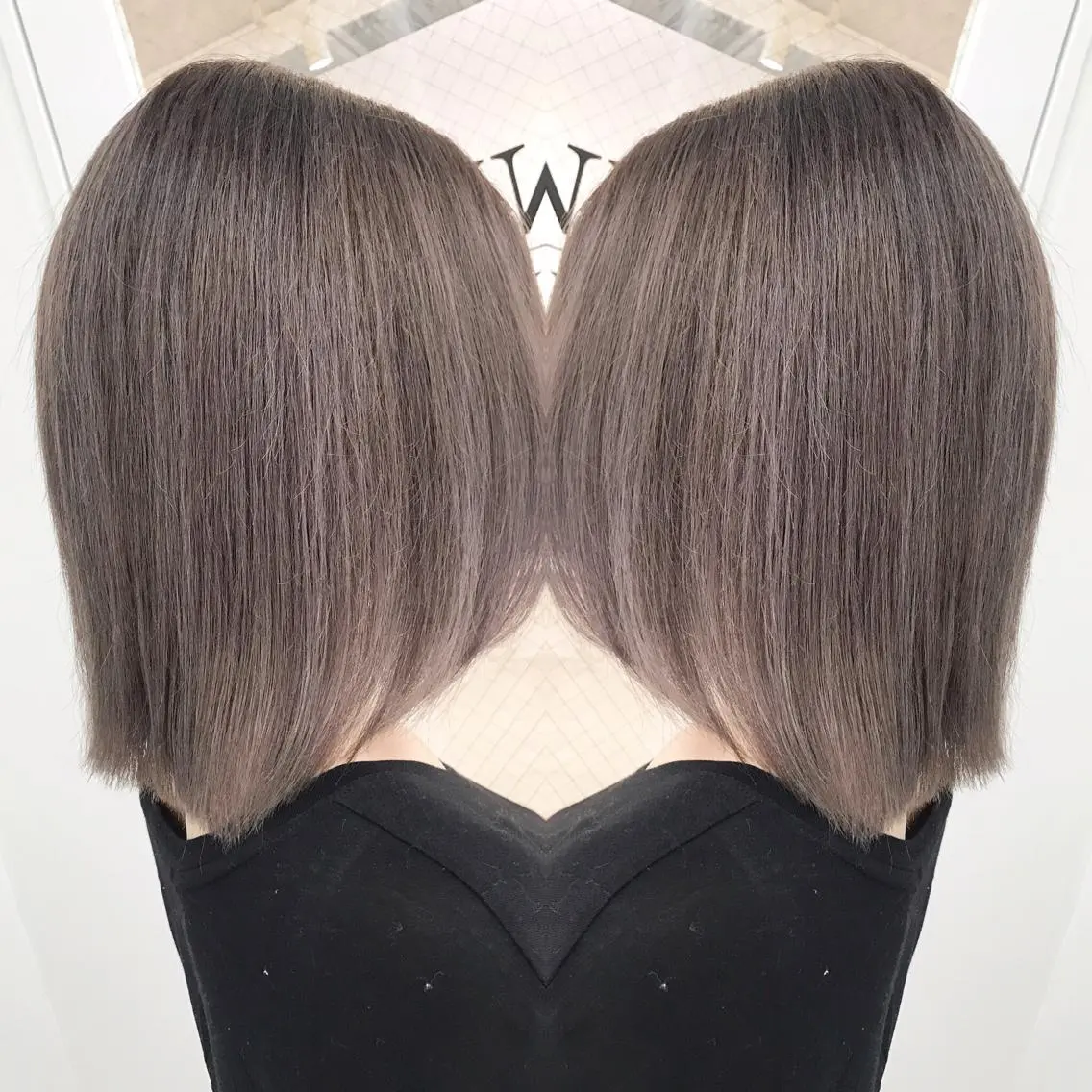 ミディアム カラー ヘアアレンジ ヘアカラー トリートメント 縮毛矯正 髪質改善寺坂雄飛💐のヘアスタイル