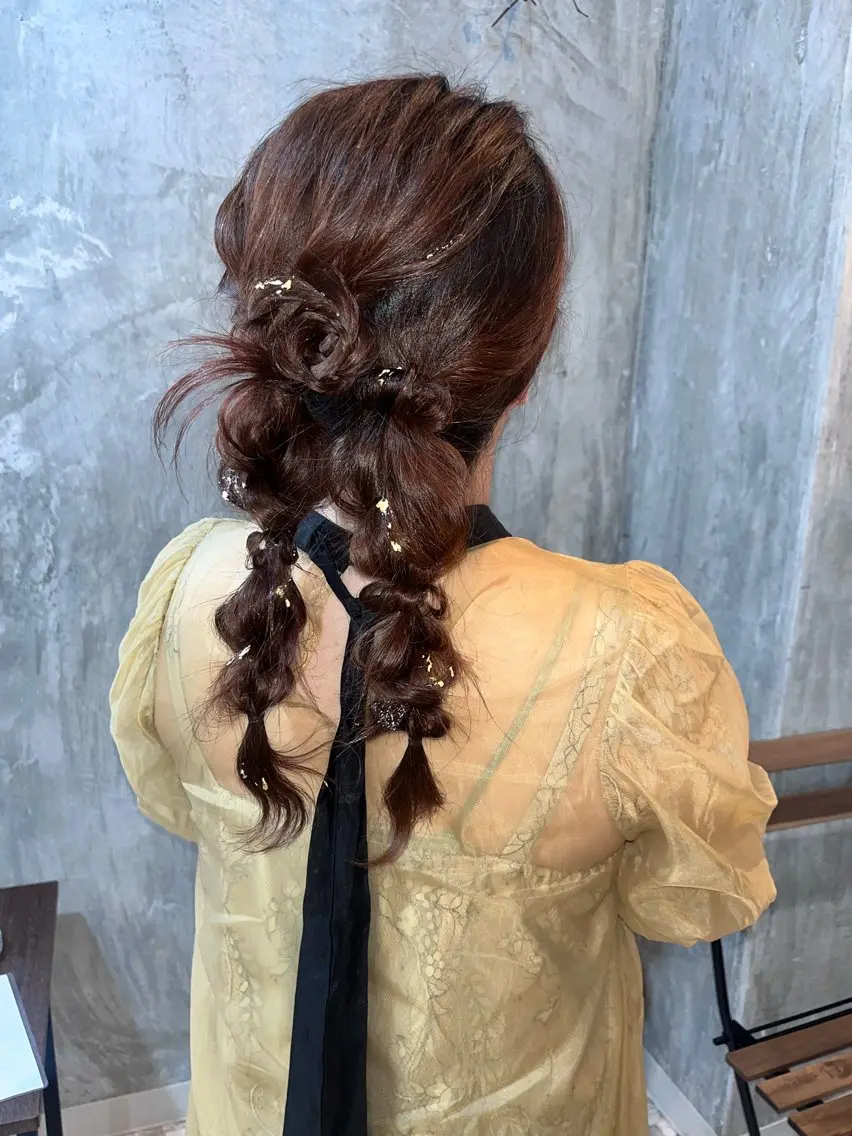 ヘアアレンジ ヘアセット niko RINKAのヘアスタイル