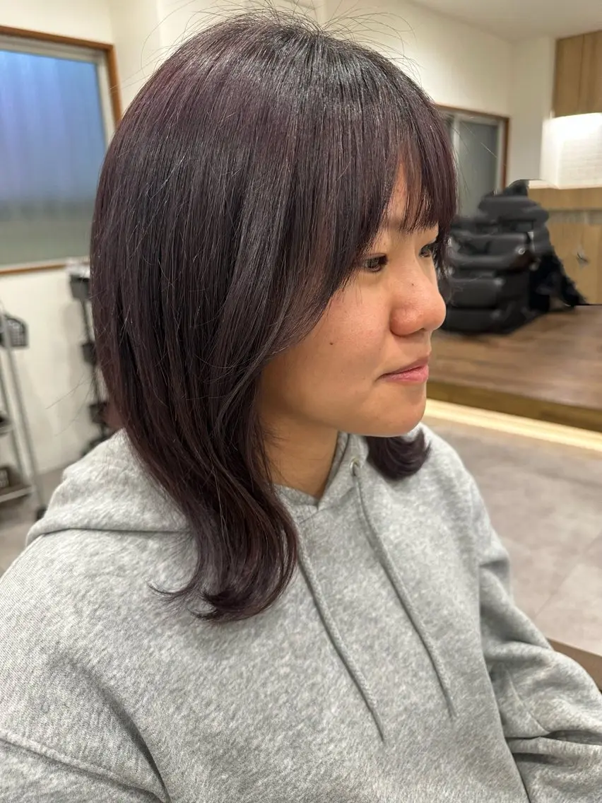ミディアム カット ヘアカラー 🫧MANA レイヤーカット🌙のヘアスタイル