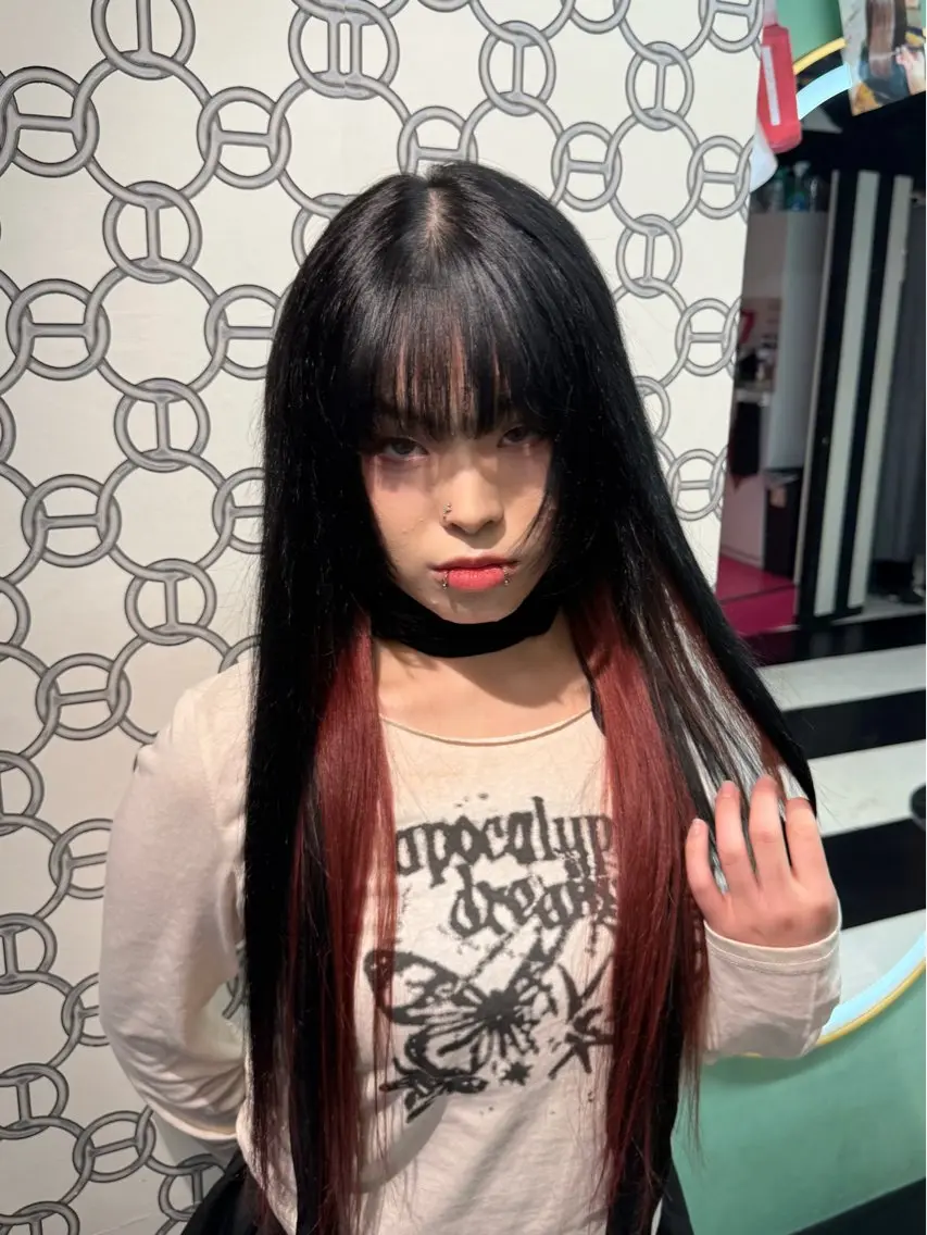 ロング カラー エクステ 🐺新宿manabu プルエクステのヘアスタイル