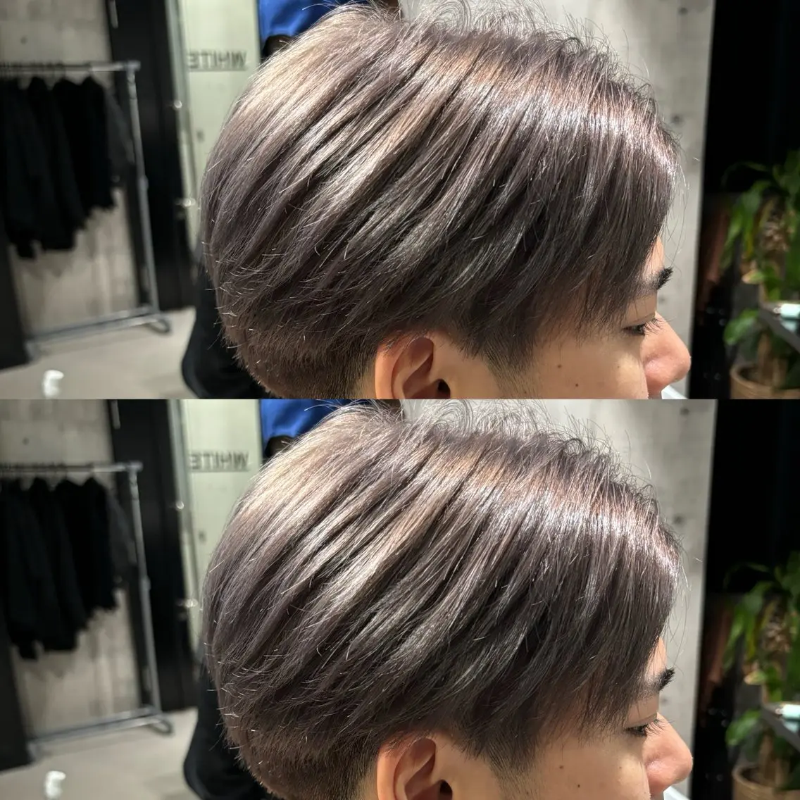 カラー メンズ グレージュ シルバー シルバーグレージュ カット ヘアカラー トリートメント _WHITE / KENTOのヘアスタイル