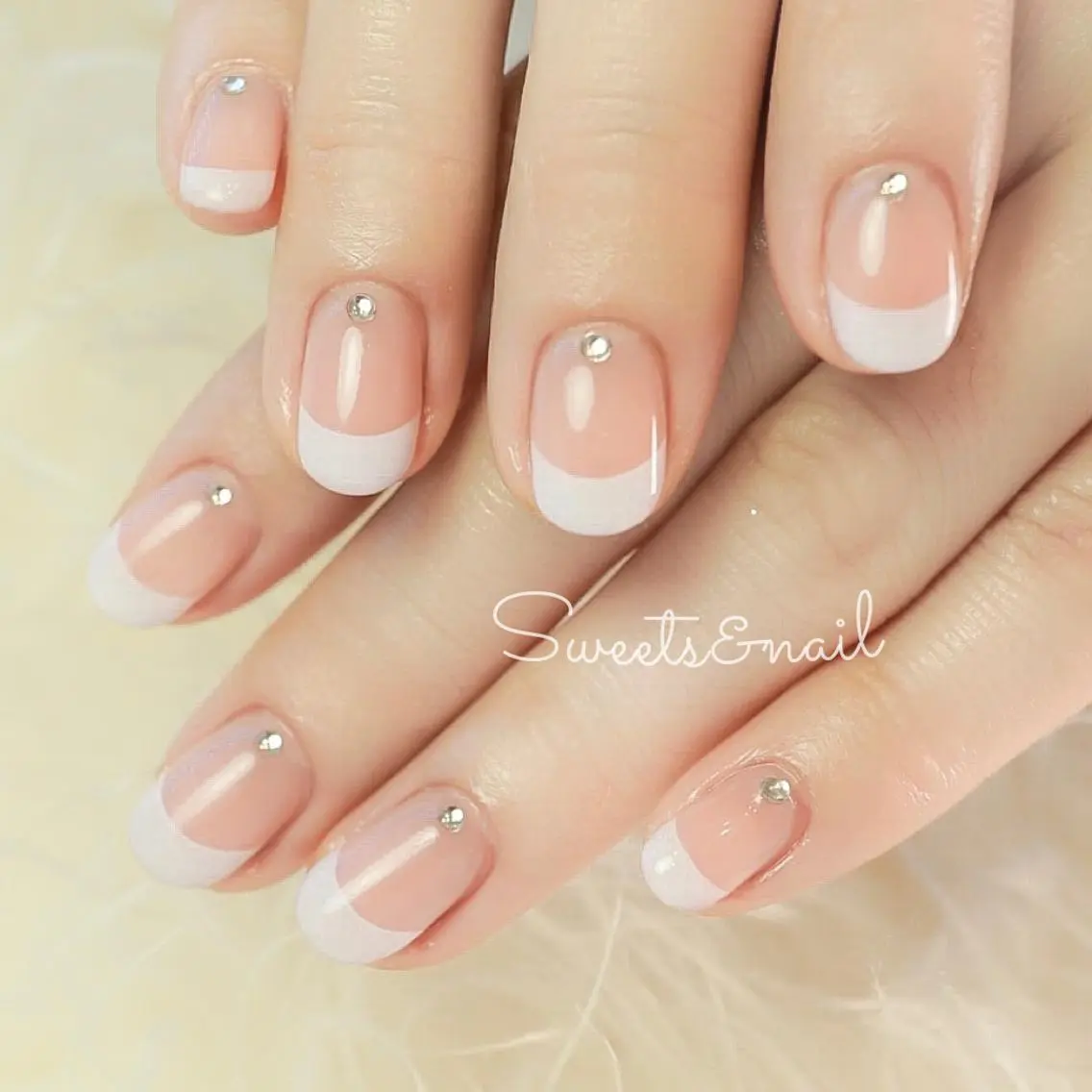 ネイル フレンチネイル ジェルネイル ショートネイル シンプルネイル Sweets& nail みなこのネイルデザイン