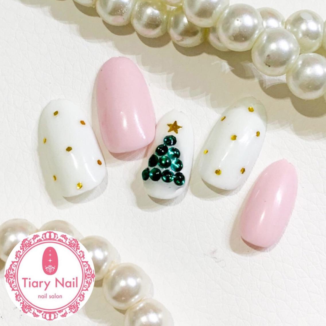 ネイル 桜ネイル 長さ出し スカルプネイル 💗🪽Tiary Nail🪽💗のネイルデザイン