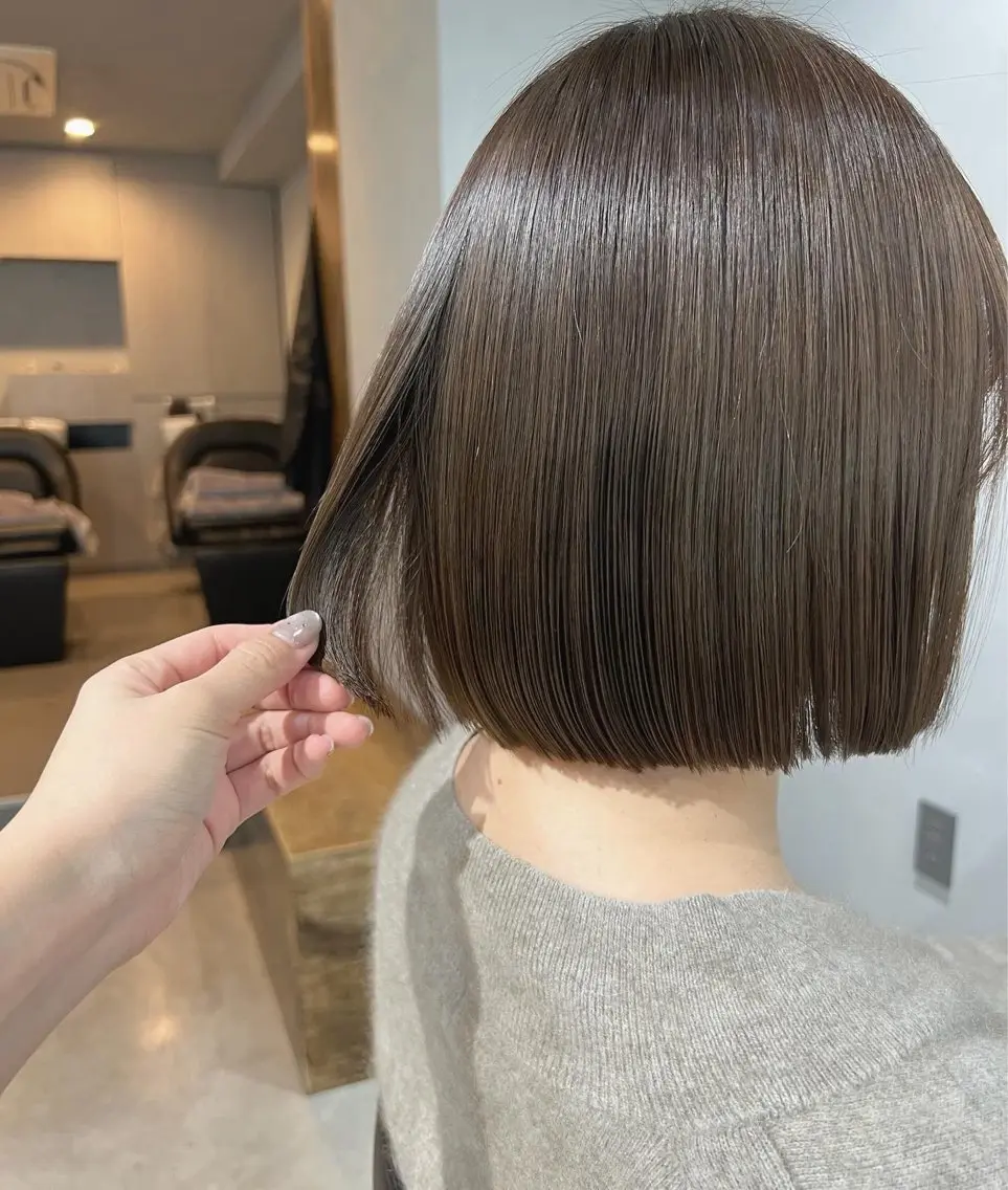 ミディアム カラー カット ヘアカラー トリートメント akane/ボブ /ブラウンベージュのヘアスタイル
