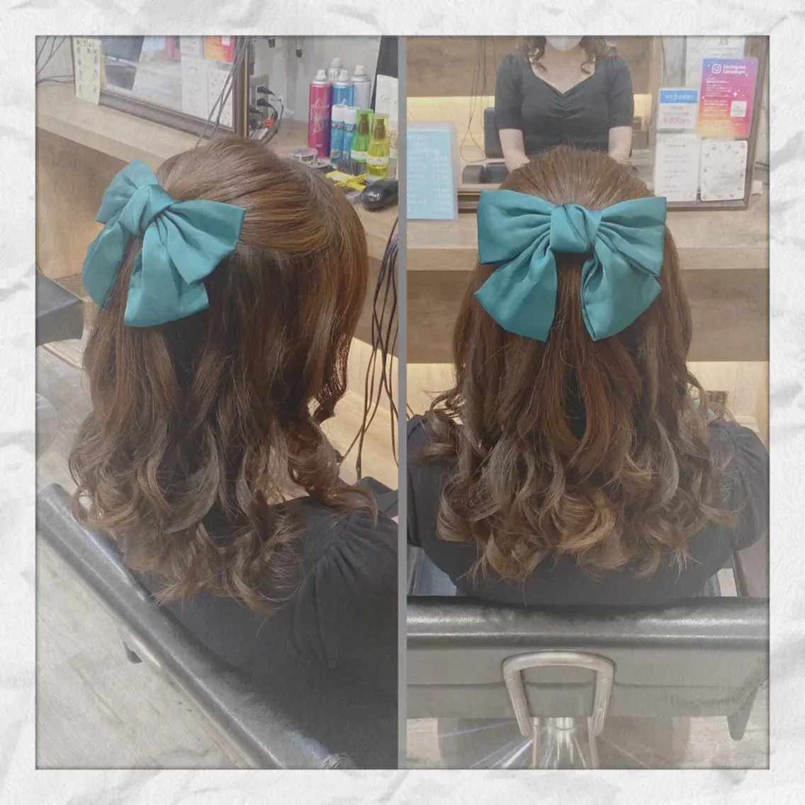 セミロング ヘアアレンジ ヘアセット ヘアセット/着付け 𓇼 まつもと𓇼のその他イメージ