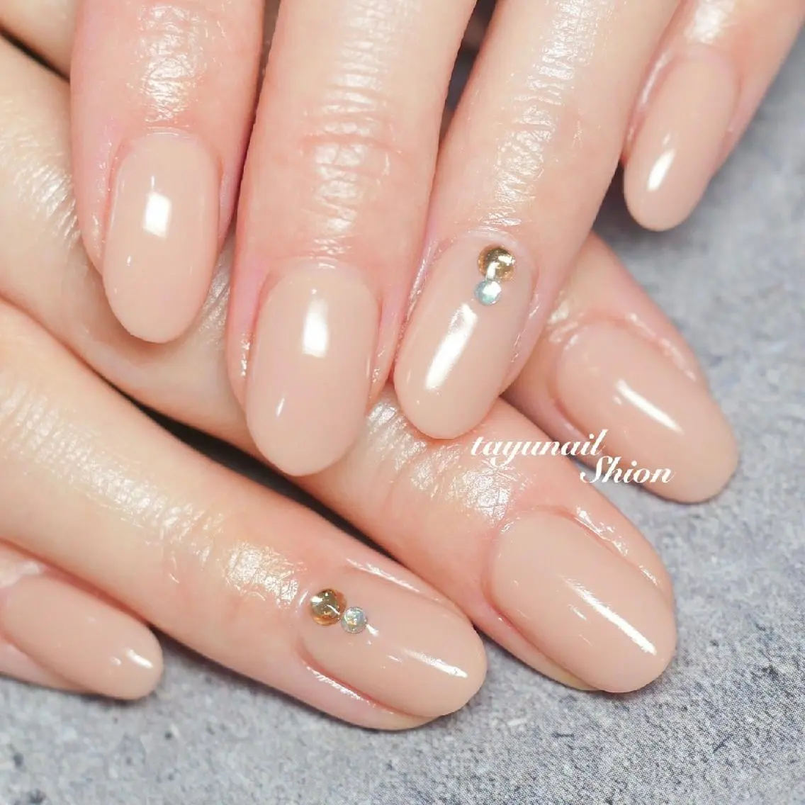 ネイル ブルー ジェルネイル パラジェル 春ネイル ネイルサロン 【たゆnail】のネイルデザイン