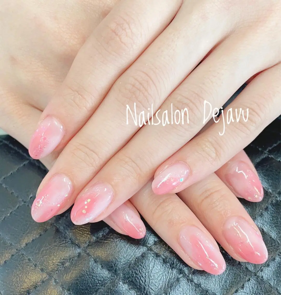 ネイル アートネイル ジェルネイル ラメ(グリッター) 春ネイル ハンドネイル Nailsalon Dejavuのネイルデザイン
