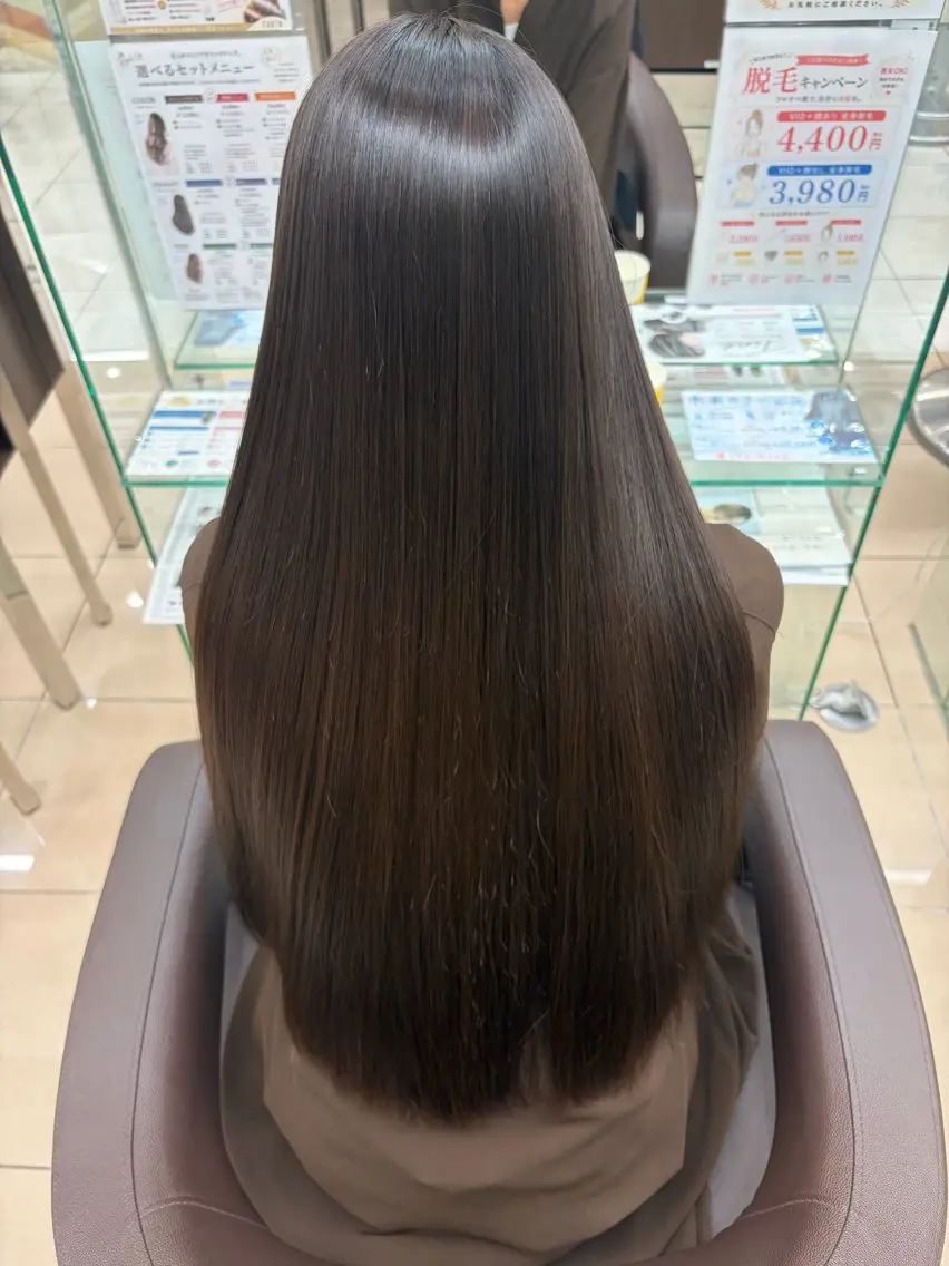 ロング くせ毛 髪質改善 縮毛矯正 トリートメント 酸性ストレート 髪質改善デザイナー kazu🐰のヘアスタイル