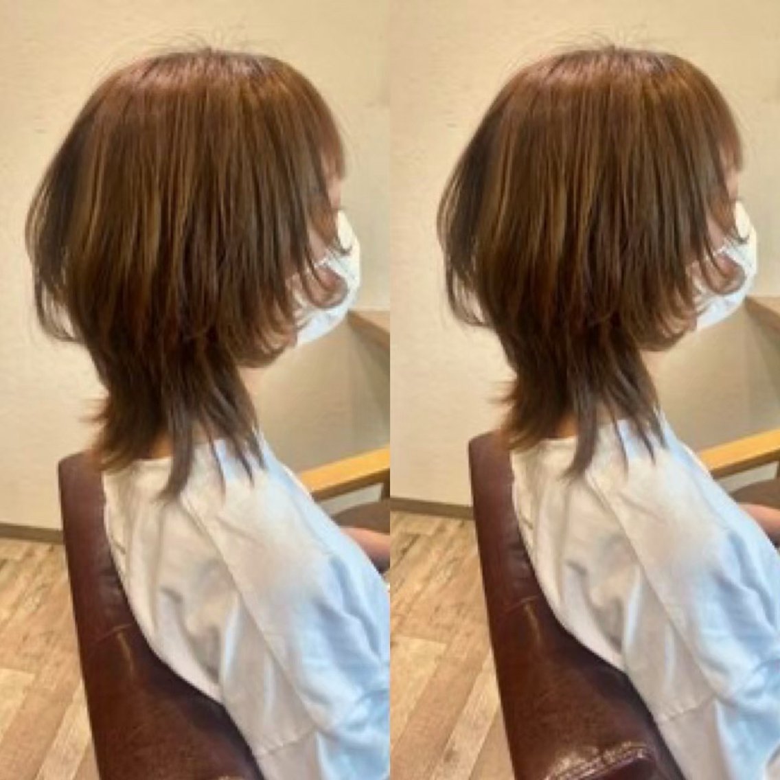 ミディアム カラー ウルフカット カット ヘアカラー トリートメント 🌟髪質改善専門店 🌟出河 拓のヘアスタイル