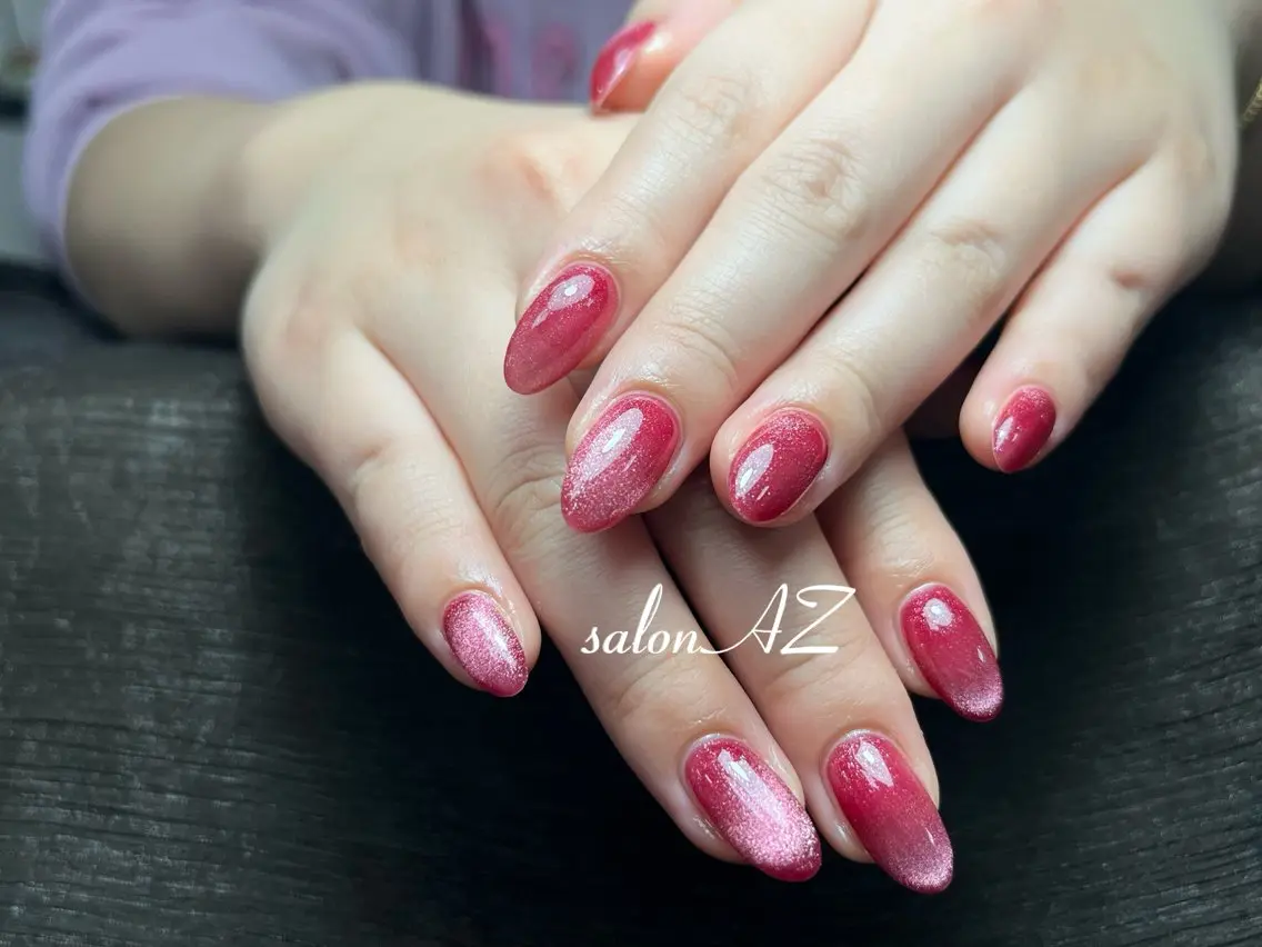 ネイル 長さ出し フットネイル フレンチネイル マグネットネイル ニュアンスネイル ハンドネイル salon AZのネイルデザイン
