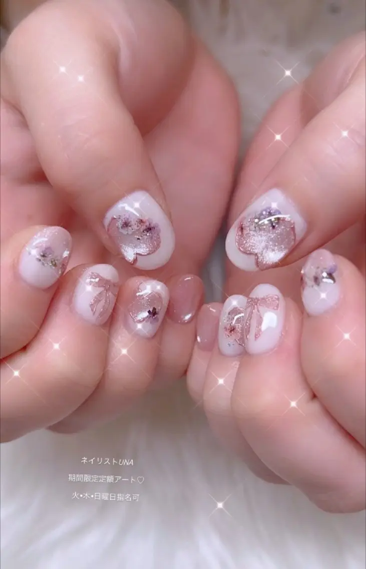 ネイル アートネイル 春ネイル ワンホンネイル I LOVE ME NAIL.。.:*♡のネイルデザイン