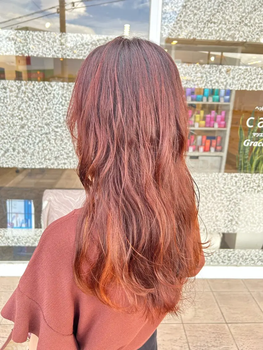 ロング カラー ブリーチ 透明感カラー ダブルカラー ブリーチなしカラー ヘアカラー フルヤ ユウキのヘアスタイル