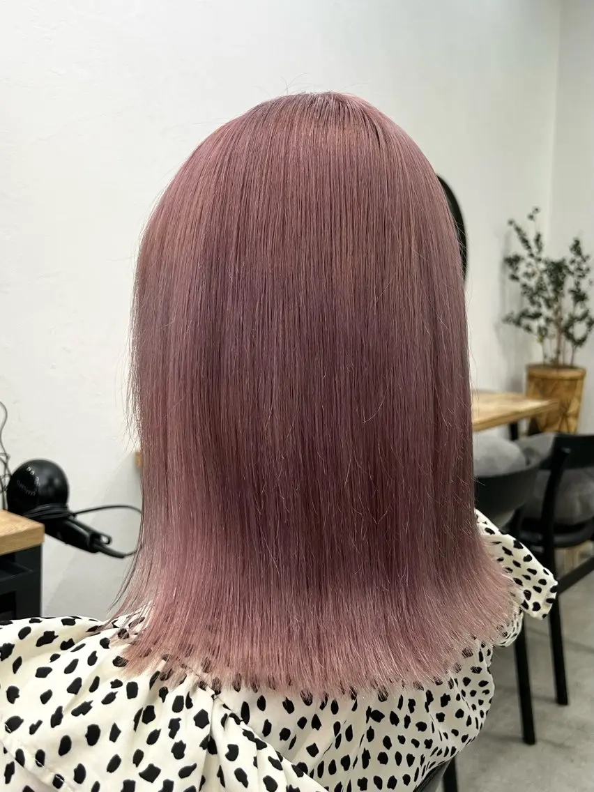 セミロング カラー ヘアカラー トリートメント 韓国/ハイトーン/ ボブ🎀MIKU🎀のヘアスタイル