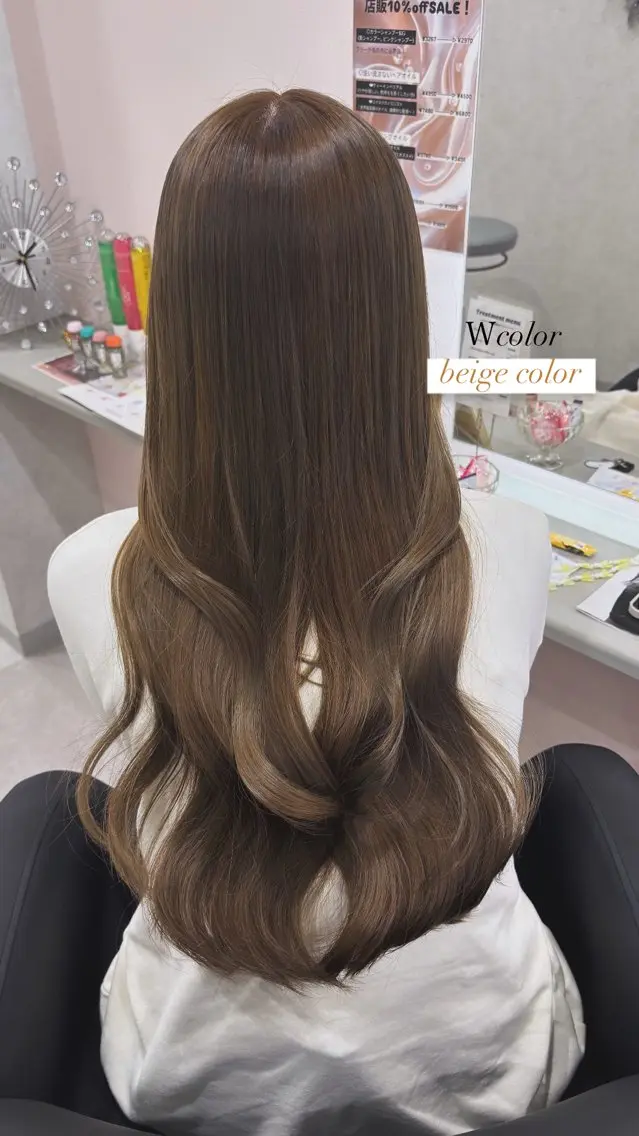 ロング カット ヘアカラー トリートメント 🎀柔らか暖色カラ ー💕sayakaのヘアスタイル