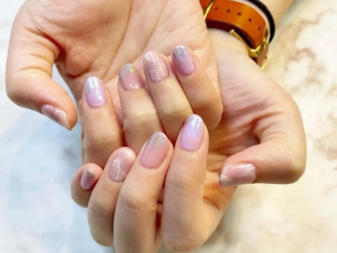 ネイル アートネイル ジェルネイル ニュアンスネイル パラジェル Nailist Honamiのネイルデザイン