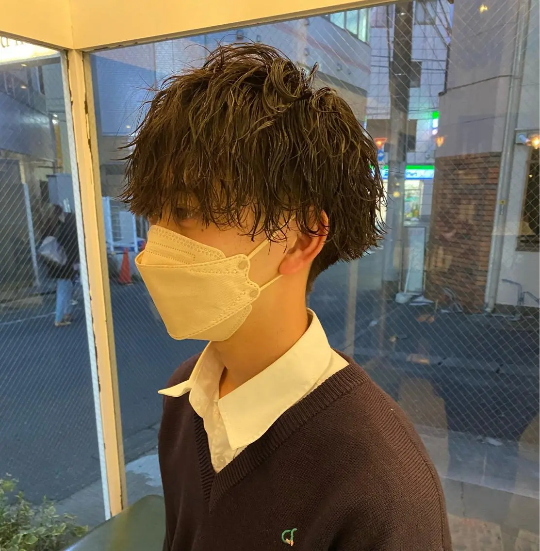 ミディアム カット パーマ バレイヤージュ職人 🔥代表YU-SHIのヘアスタイル