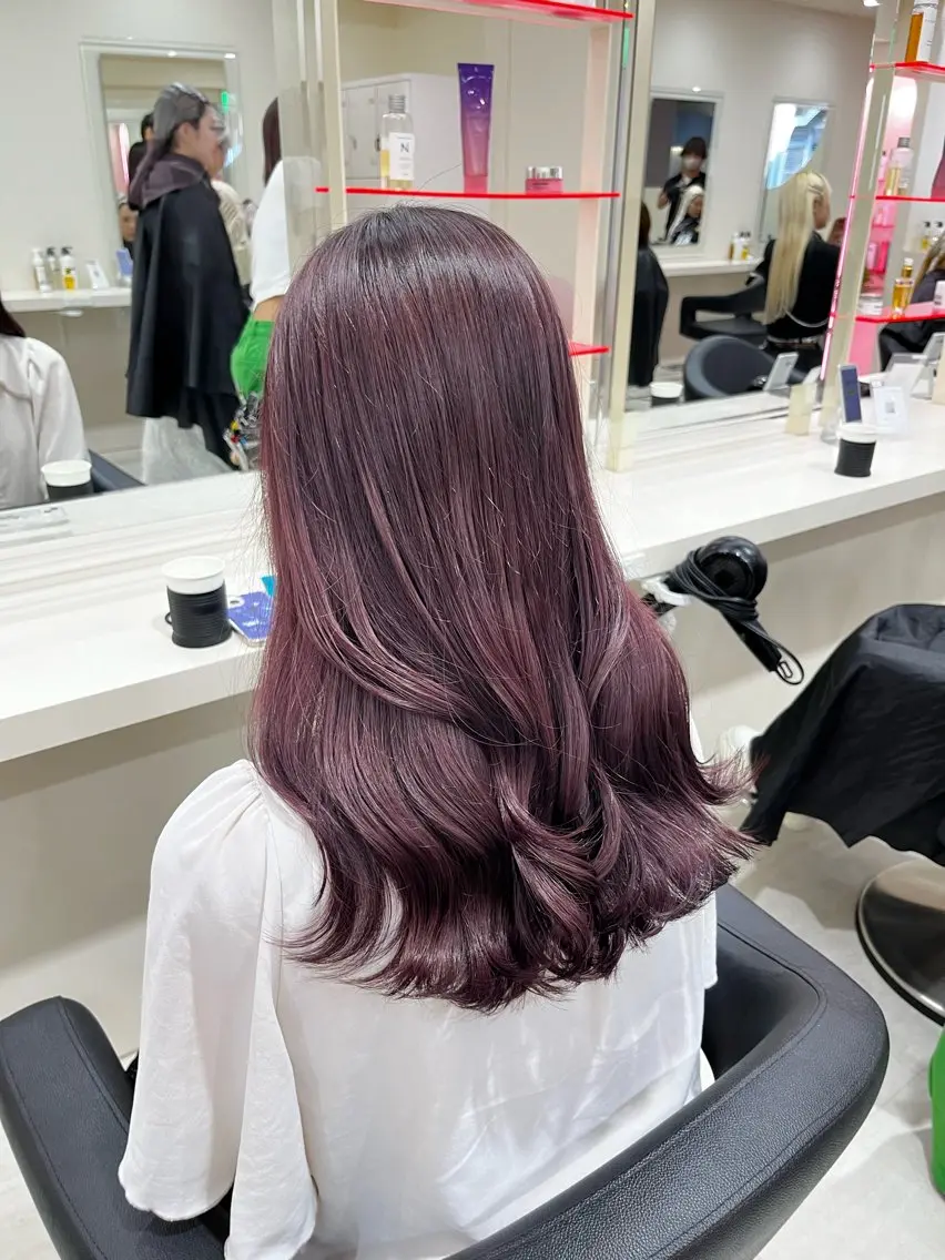 セミロング カラー ヘアカラー 💟RINNA 艶カラー💟のヘアスタイル