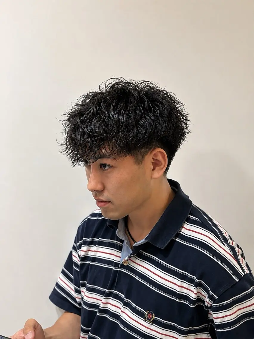 パーマ メンズ カット パーマ メンズカット＆パーマ 髪質改善/岩元のヘアスタイル