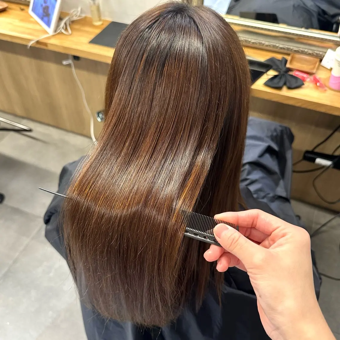 ミディアム 縮毛矯正 期間限定無料艶髪 縮毛矯正/りの🪽のヘアスタイル