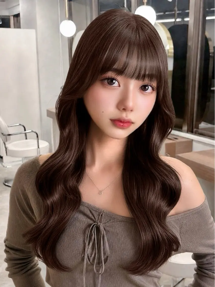 ロング カラー ベージュカラー ブリーチ ダブルカラー ラベンダーカラー ラベンダーベージュ カット ヘアカラー トリートメント 友田 那都のヘアスタイル
