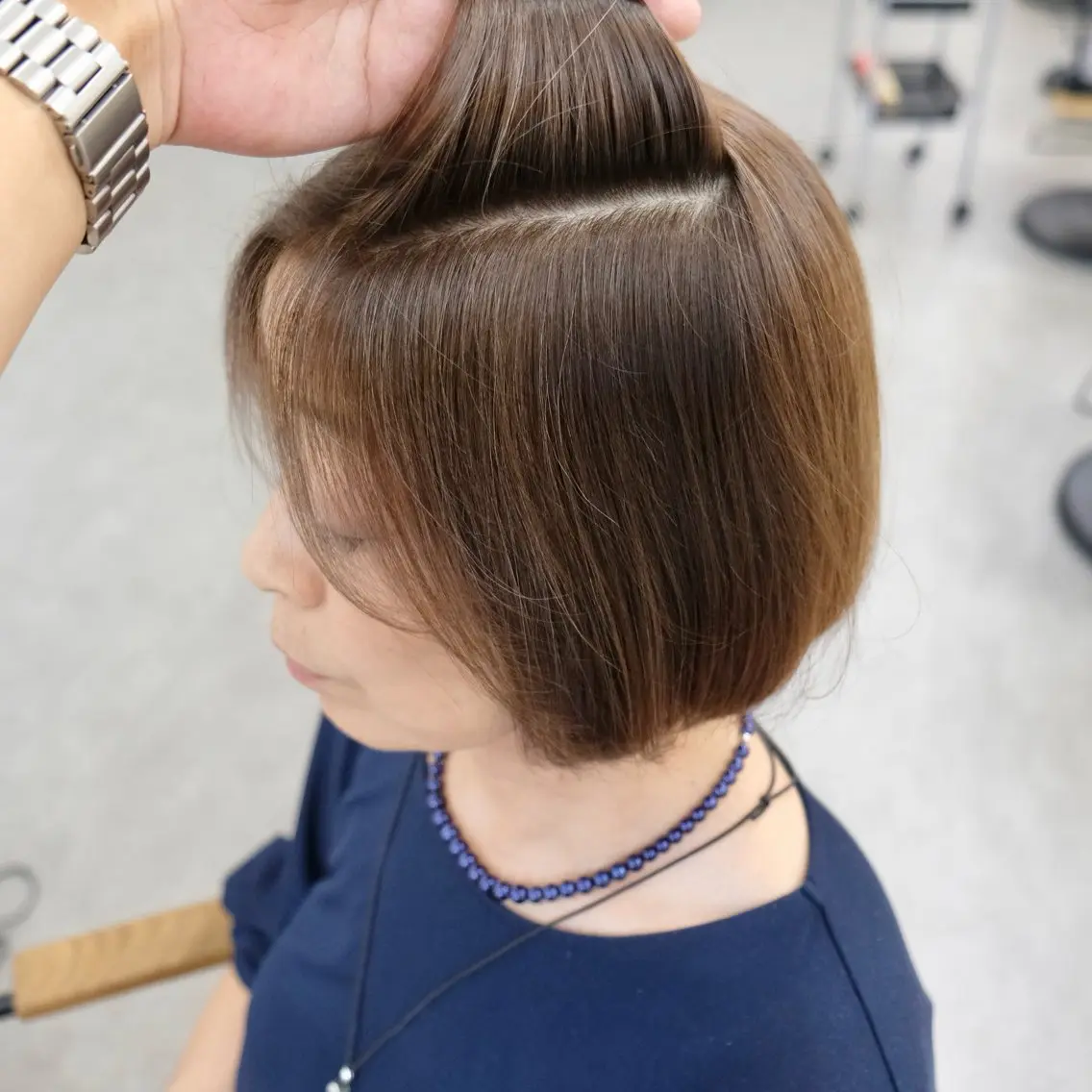 ショート カラー ベージュカラー カット ヘアカラー 満行勝昭【ショート/ 白髪ぼかし】のヘアスタイル