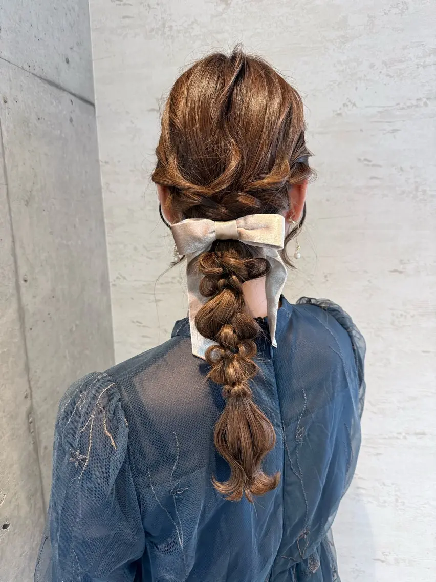 ロング ヘアアレンジ はやしほのか| ヘアセット×カラーのヘアスタイル