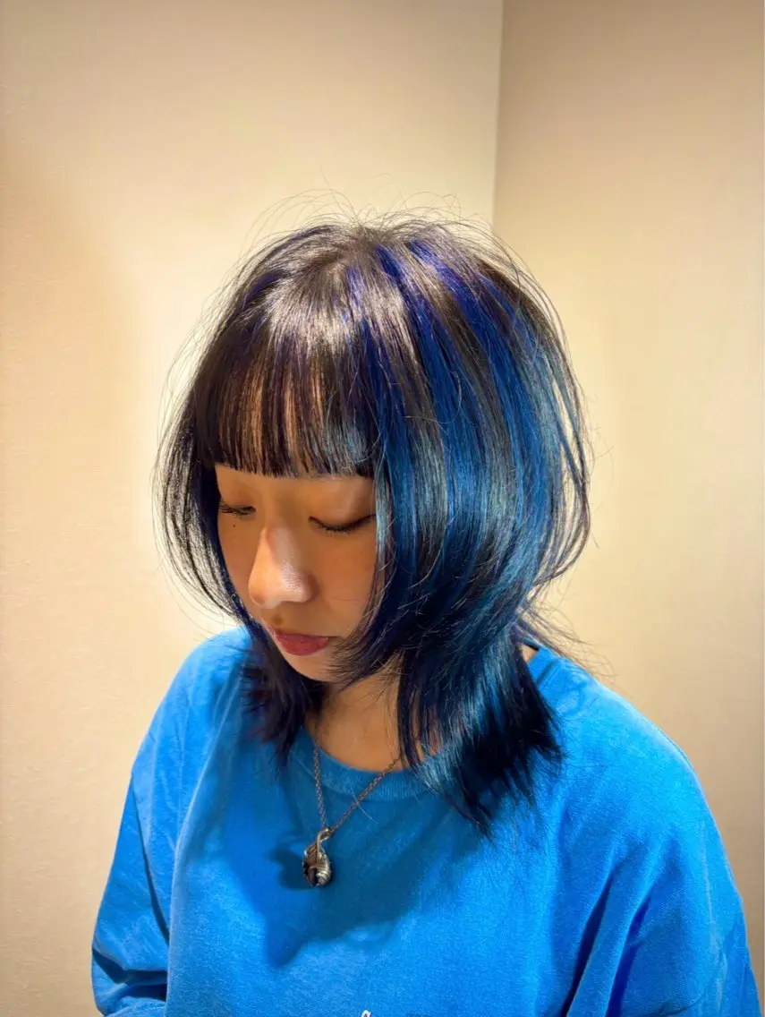 ミディアム ハイライト ウルフカット ショート特化✂︎門脇 ~広がらない髪へ~のヘアスタイル