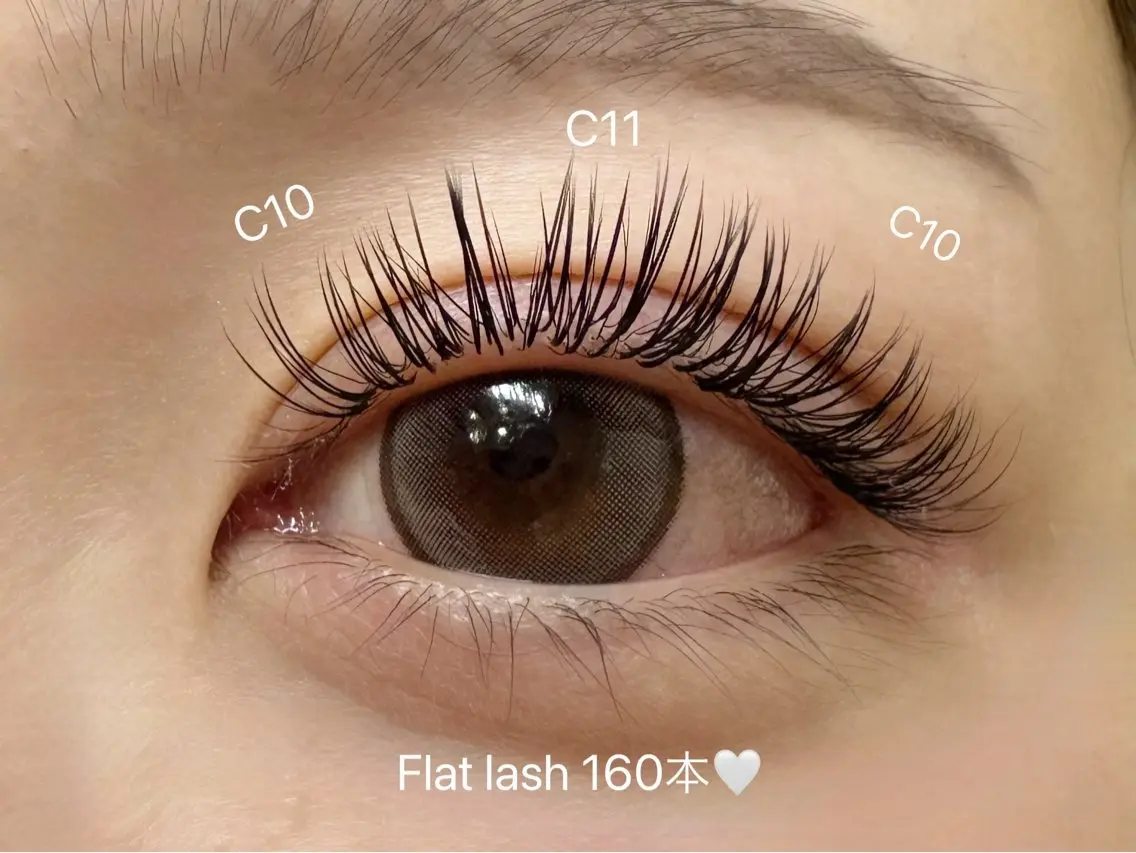 🌷5月限定🌷　フラットラッシュ上【​〜​160本まで】　　　オフ込み！　＋550円でカラー変更できますの写真