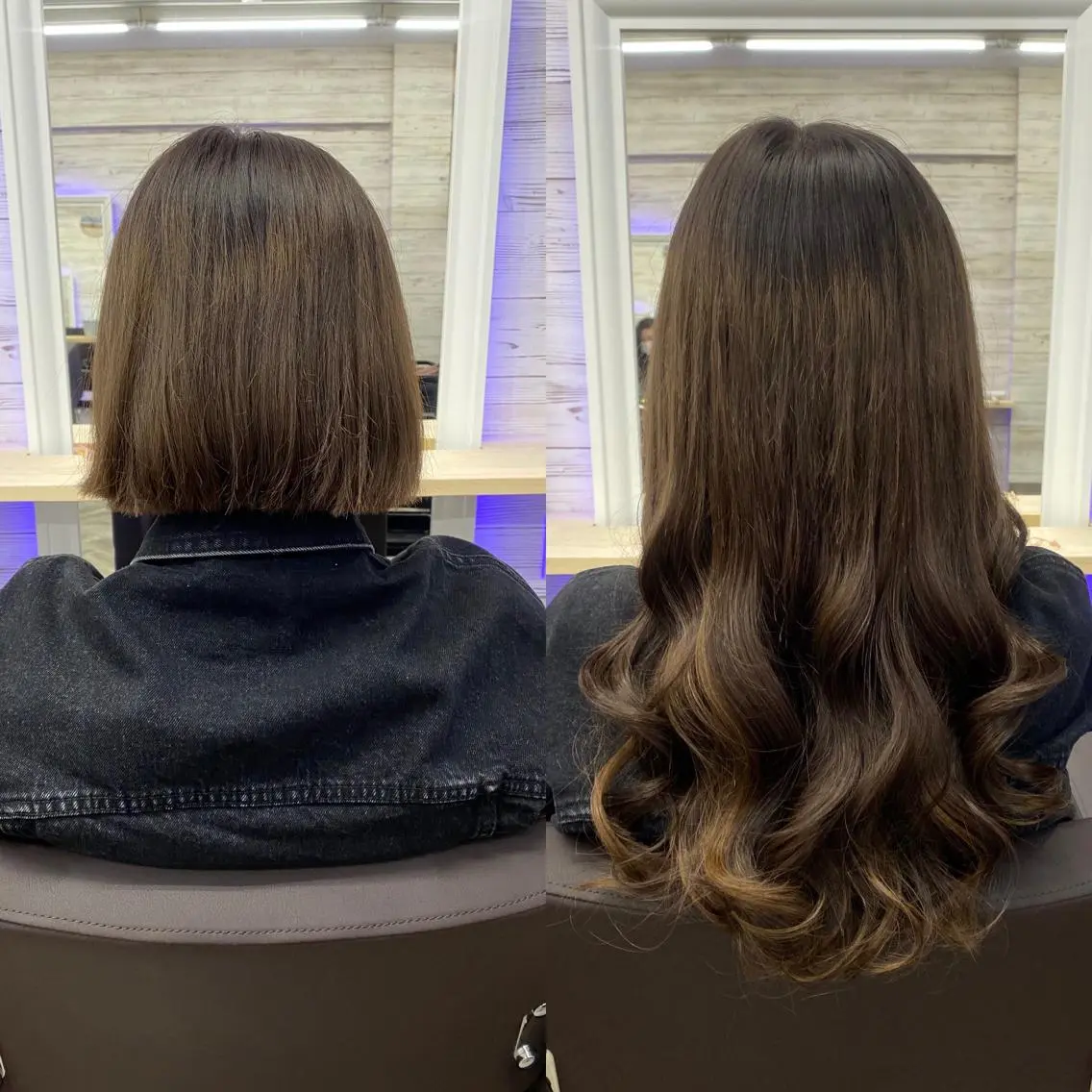 セミロング カラー ヘアアレンジ ショートボブ 編み込みエクステ シールエクステ セミロングパーマ バレイヤージュ FAAM Tsuneのヘアスタイル