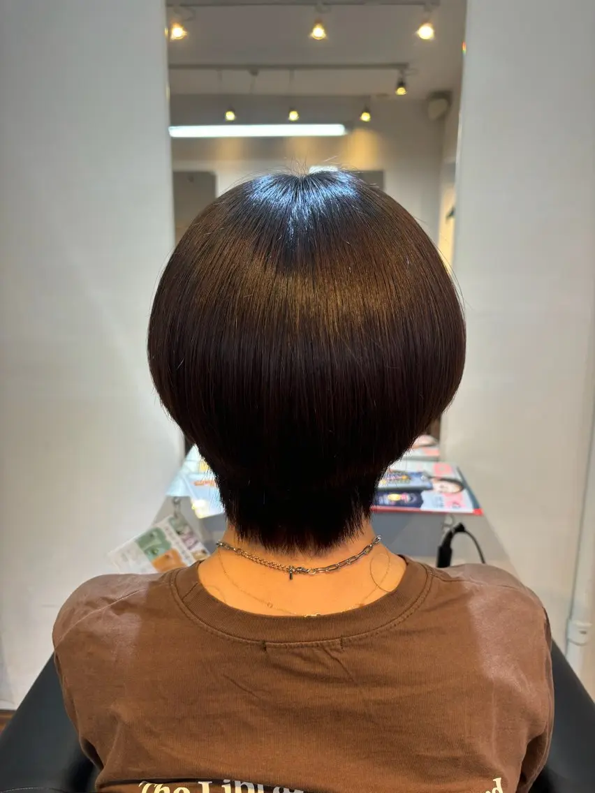 ショート 縮毛矯正 トリートメント 山下 歩華のヘアスタイル