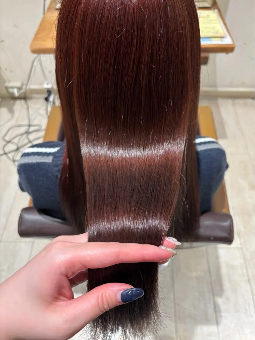 ロング 縮毛矯正 おがわ らいむ🕊️のヘアスタイル