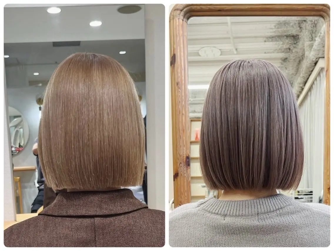 ショート カラー ボブ レイヤーカット Rubik's なかもずHIROTOのヘアスタイル