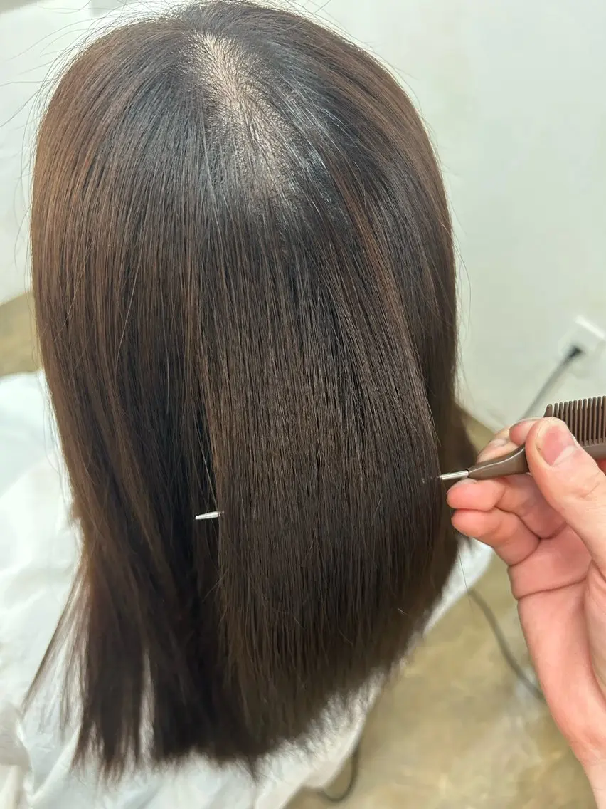セミロング ヘアカラー トリートメント 佐山 勝俐のヘアスタイル
