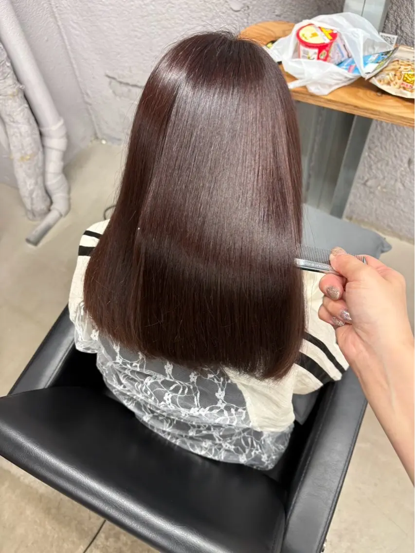 セミロング ピンクラベンダー en 岩立朱栞🕊️のヘアスタイル