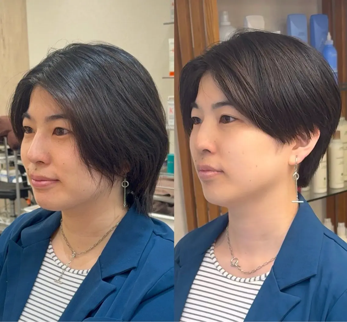 ショート 【ショート/ボブ 丸みショート】深萱のヘアスタイル