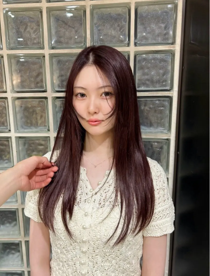 セミロング カラー ヘアアレンジ メンズ ‎透明感×艶髪 ‎🫒maki🎀のヘアスタイル