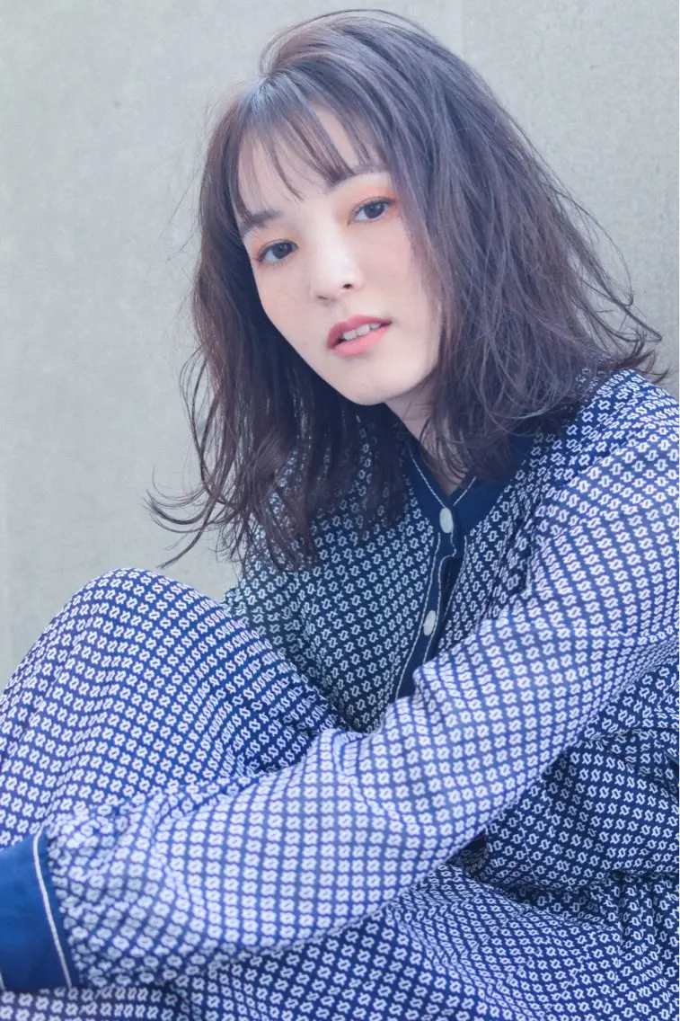 セミロング カラー トリートメント クスノキ ヤスタカのヘアスタイル