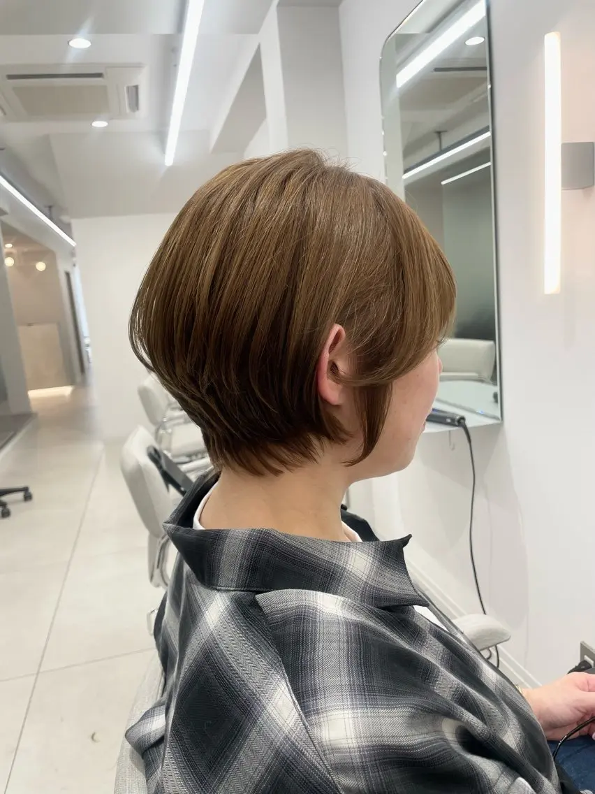 ショート カット ヘアカラー トリートメント ヘアセット 🦋顔周りカット/レ イヤー/ユリ🦋のヘアスタイル