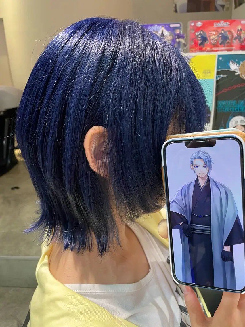 セミロング カラー インナーカラー 推し ブリーチ 髪質改善のヘアスタイル