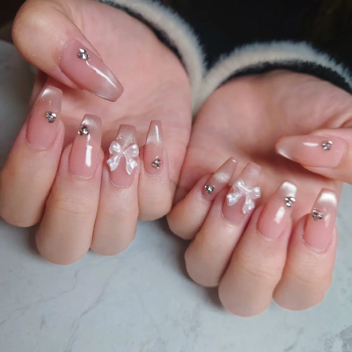ネイル リボン ハンドネイル nailme! 遠藤智佳のネイルデザイン