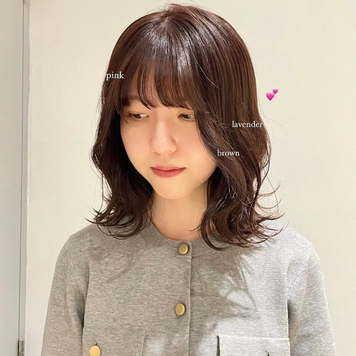ミディアム 盛れる透明感カラー・ momokaのヘアスタイル