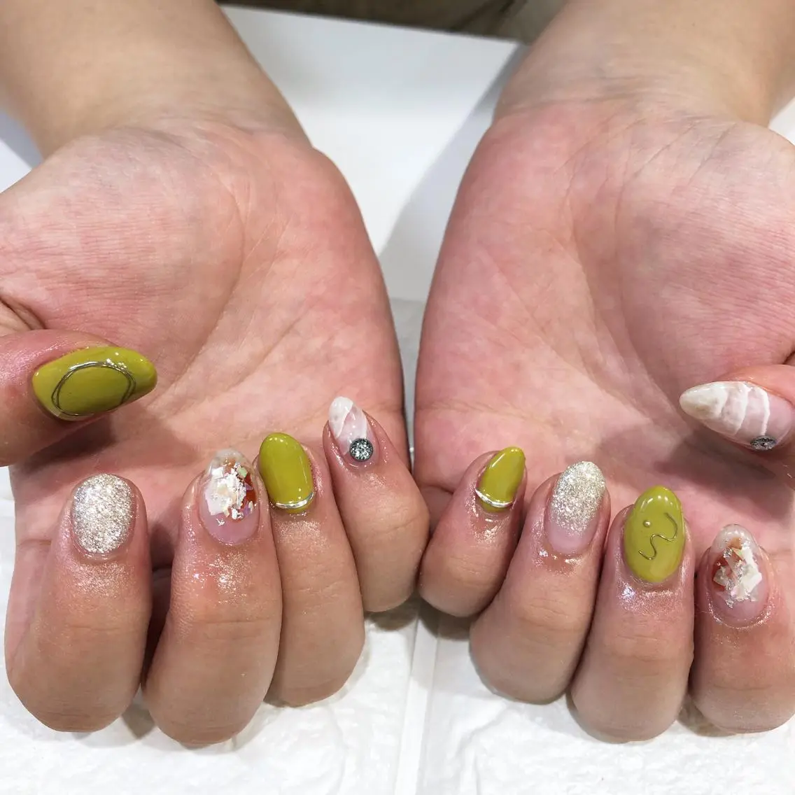 ネイル アートネイル ピスタチオネイル rina eye&nailのマツエク・マツパデザイン