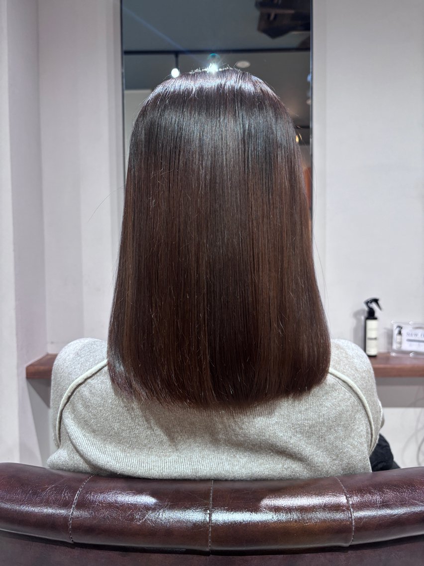 ミディアム カラー ブラウンカラー ヘアカラー トリートメント 海老名駅🫧トレンド カラー🫧橋本小雪のヘアスタイル