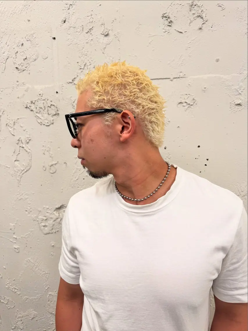 ショート カラー パーマ メンズ メンズパーマ カット ヘアカラー パーマ 💈メンズ特化💈 TASUKUのヘアスタイル