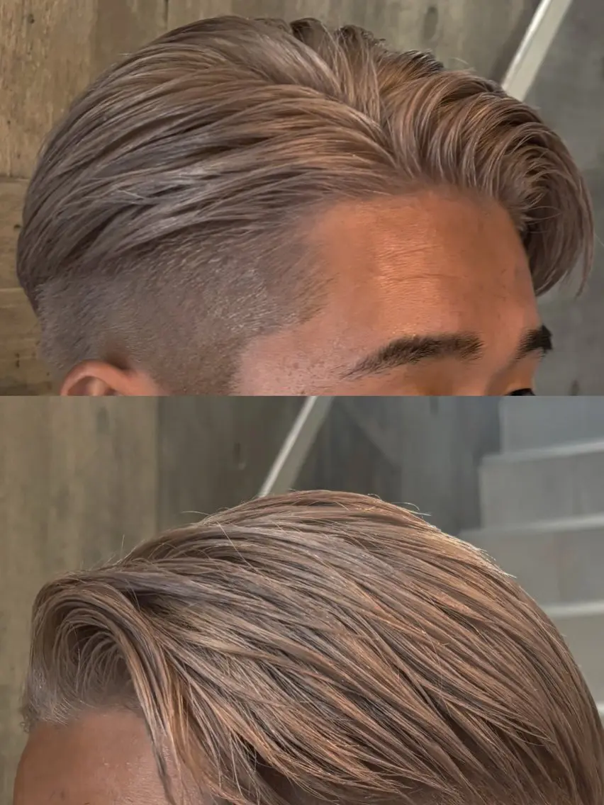 ショート カラー メンズ メンズブリーチ ブリーチ ピンクカラー ホワイトピンク カット ヘアカラー 💈 FUZUKI💈のヘアスタイル